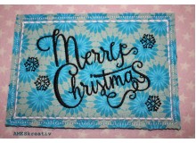 Stickdatei - ITH Postkarte Merry Christmas 1